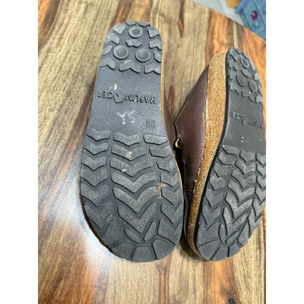 Haflinger Fisherman Womens Size 39-8 Brown Leather Clog Shoes - Picture 7 of 16